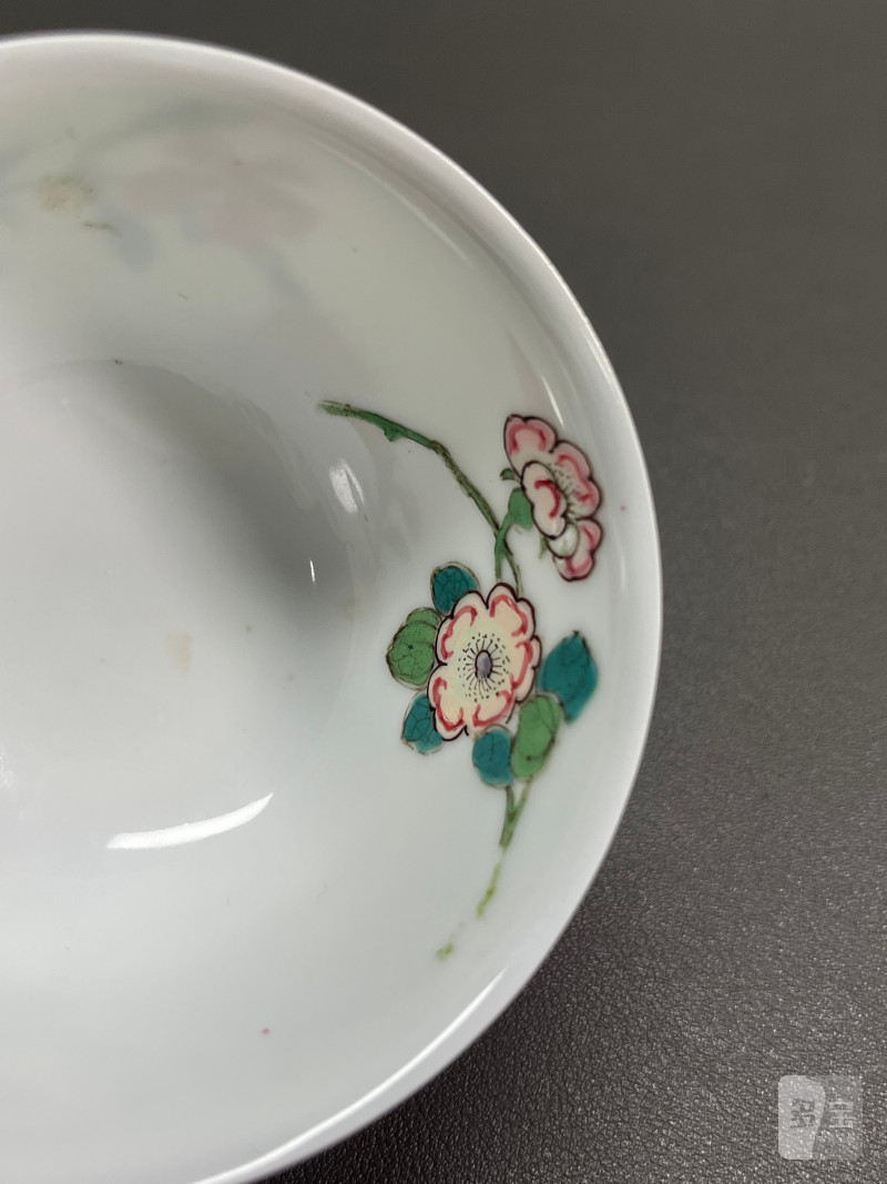 清雍正  粉彩花卉纹茶圆 - 图12